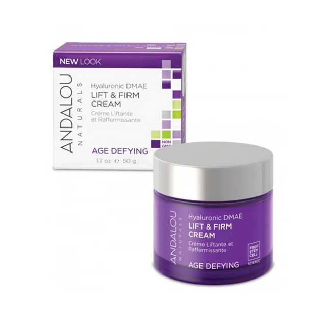 Andalou Naturals - Crème anti-âge hyaluronique DMAE Lift &amp; Firm | 50 grammes