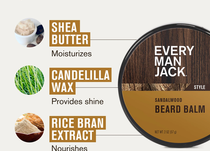 Every Man Jack - Beard Balm, Sandalwood | 56 g