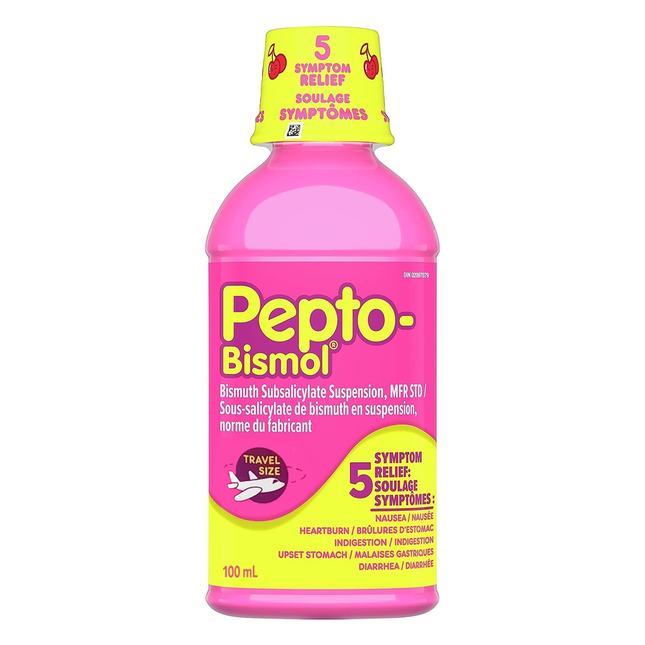 Pepto Bismol – Soulagement des symptômes en format voyage | 100 ml