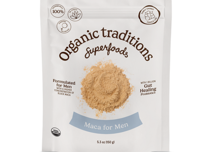 Organic Traditions - Maca pour hommes avec probiotiques | 150 g