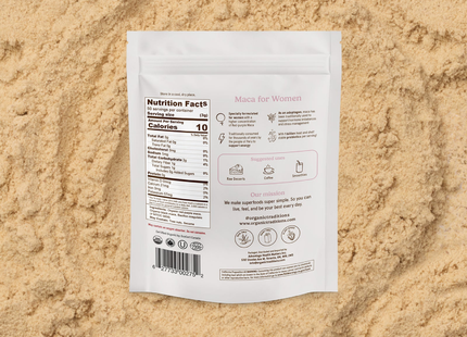 Organic Traditions - Maca pour femmes avec probiotiques | 150 g