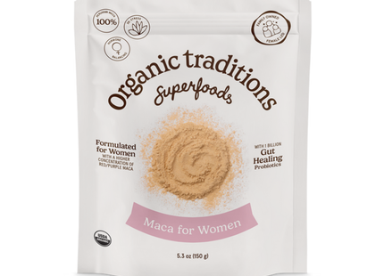 Organic Traditions - Maca pour femmes avec probiotiques | 150 g