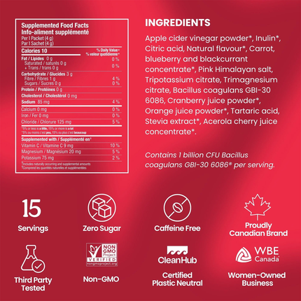 Blume - SuperBelly Gut-Building Hydration Powder, Cranberry Orange | 4 x 15 g