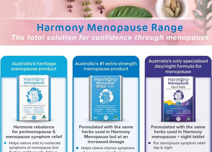 Harmony - Menopause Day & Night, 24hr Relief | 45 Tablets