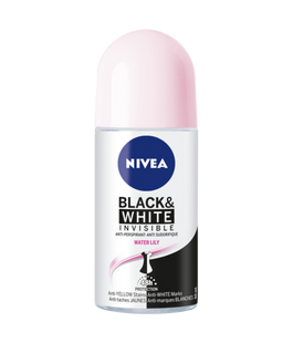 Nivea Black & White Invisible Roll On Antiperspirant - Water Lily | 50 ml