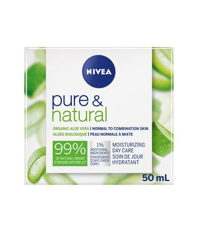 Nivea - Pure & Natural - Moisturizing Day Care - with Organic Aloe Vera | 50 mL