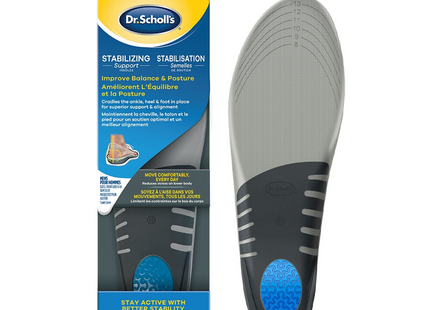 Dr. Scholl's - Semelles intérieures de soutien stabilisatrices de fitness - Option pour hommes ou femmes | 1 paire