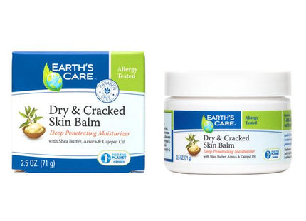 Earth's Care - Dry & Cracked Skin Balm - Deep Penetrating Moisturizer with Shea Butter, Arnica & Cajaput Oil | 71 g