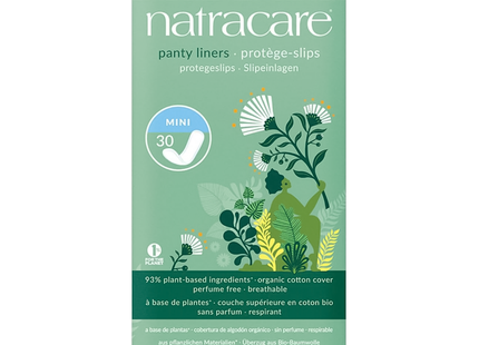 NatraCare - Protège-Slips Mini en Coton Bio | 30 Protège-Slips
