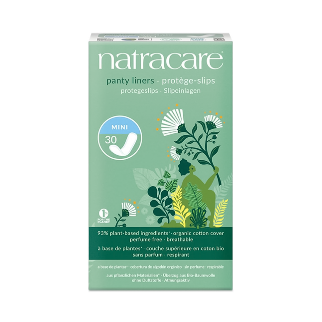 NatraCare - Mini Organic Cotton Panty Liners | 30 Liners