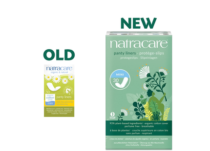 NatraCare - Protège-Slips Mini en Coton Bio | 30 Protège-Slips