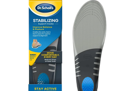 Dr. Scholl's - Semelles intérieures de soutien stabilisatrices de fitness - Option pour hommes ou femmes | 1 paire