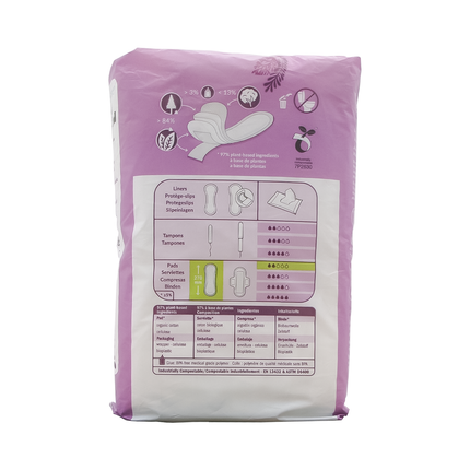 NatraCare - Serviettes Maxi Coton Bio Sans Ailettes - Normal | 14 Serviettes