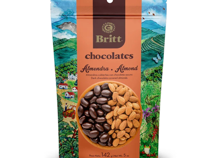 Cafe Britt - Almendra, Dark Chocolate-Covered Almonds | 142 g