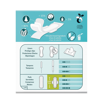 NatraCare - Organic Cotton Ultra Pads with Wings - Regular | 14 Pads