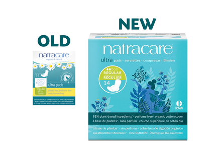 NatraCare – Serviettes ultra avec ailettes en coton biologique – Normal | 14 serviettes