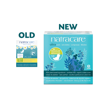 NatraCare - Organic Cotton Ultra Pads with Wings - Regular | 14 Pads