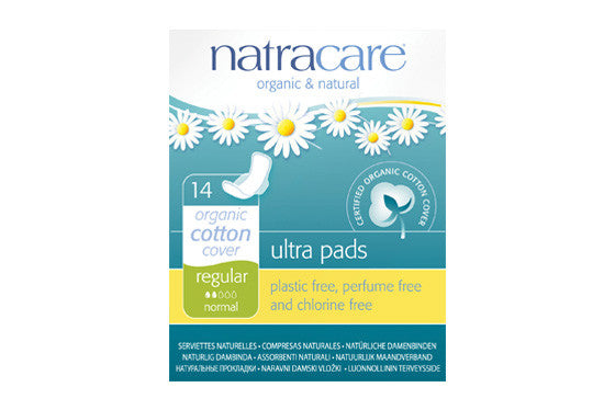 NatraCare Ultra Pads en coton biologique - Régulier | 14 tampons