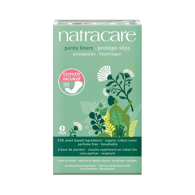 NatraCare - Curved Organic Cotton Panty Liners | 30 Liners