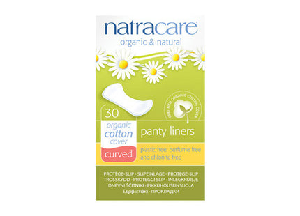 NatraCare Curved Organic Cotton Panty Liners | 30 Liners