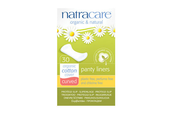 NatraCare Curved Organic Cotton Panty Liners | 30 Liners