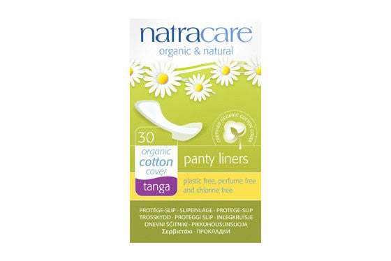 NatraCare Tanga Organic Cotton Panty Liners | 30 Liners
