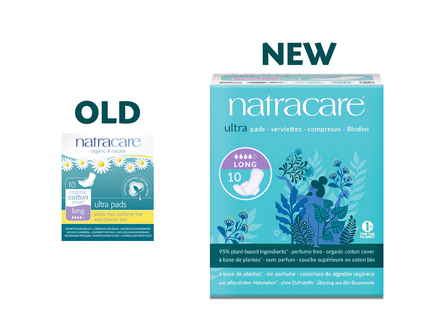 NatraCare - Organic Cotton Ultra Pads with Wings - Long | 10 Pads