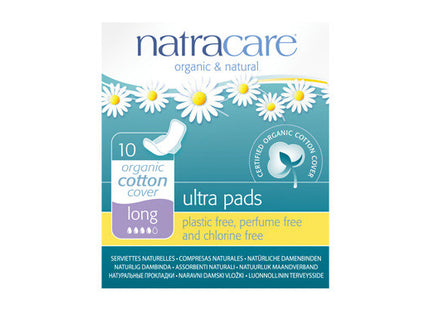 NatraCare Organic Cotton Ultra Pads - Long | 10 Pads