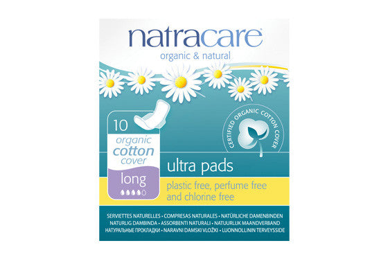 NatraCare Ultra Serviettes en coton biologique - Longues | 10 tampons