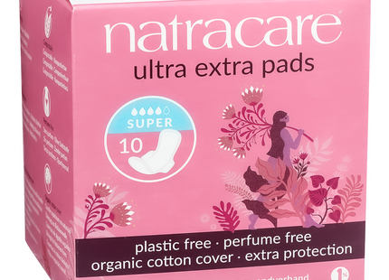 NatraCare - Ultra Extra Plastic-Free Pads | 10 Pads