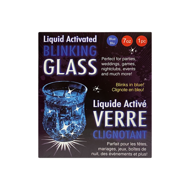 Samrok - Verre clignotant activé par liquide, bleu