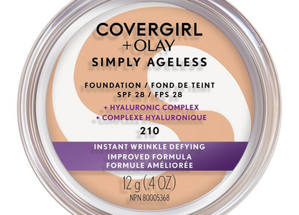 COVERGIRL + Olay - Simply Ageless Foundation SPF 28 Instant Wrinkle Defying - 210 | 12 g