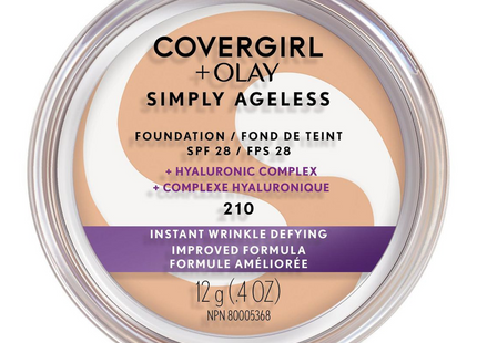 COVERGIRL + Olay - Fond de teint Simply Ageless SPF 28 Défiant les rides instantanées - 210 | 12g