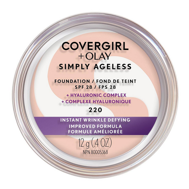 COVERGIRL + Olay - Fond de teint Simply Ageless SPF 28 Défiant les rides instantanées - 220 | 12g