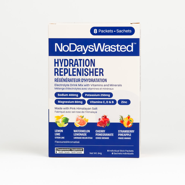 NoDaysWasted - Réhydratant, pack varié | 8 sachets
