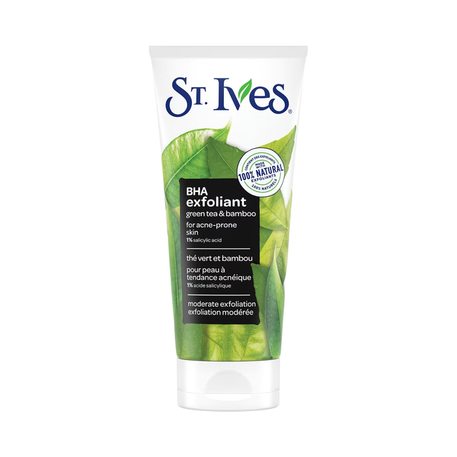 St. Ives - Gommage anti-points noirs pour l'acné, parfum thé vert et bambou | 170 g