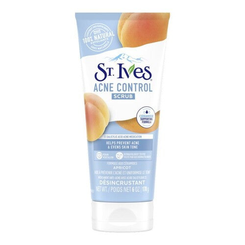 St. Ives - Gommage anti-acné à l'abricot - avec 2 % de médicaments salicyliques contre l'acné | 170g