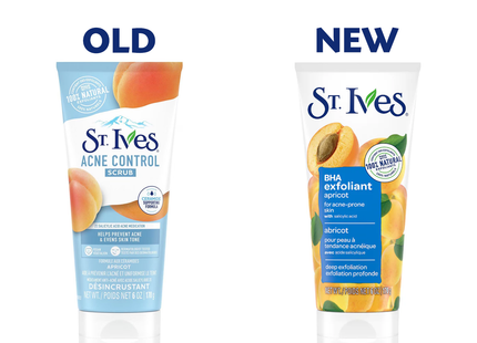 St. Ives - Gommage exfoliant BHA pour peaux sujettes à l'acné à l'acide salicylique | 170 g