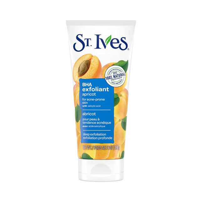 St. Ives - Gommage exfoliant BHA pour peaux sujettes à l'acné à l'acide salicylique | 170 g