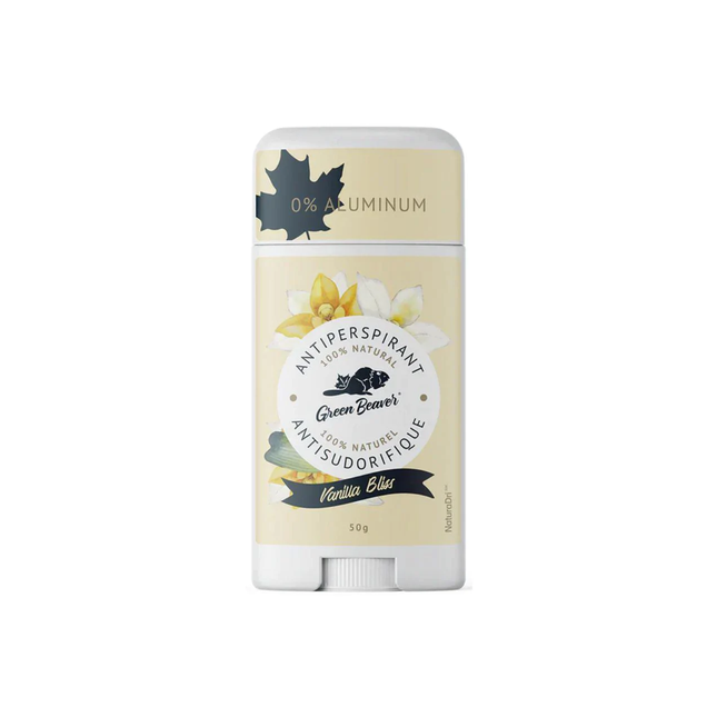 Green Beaver - Antisudorifique 100 % naturel - Parfum Vanilla Bliss | 50 grammes