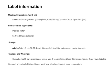 St. Francis - American Ginseng Tincture | 50 mL