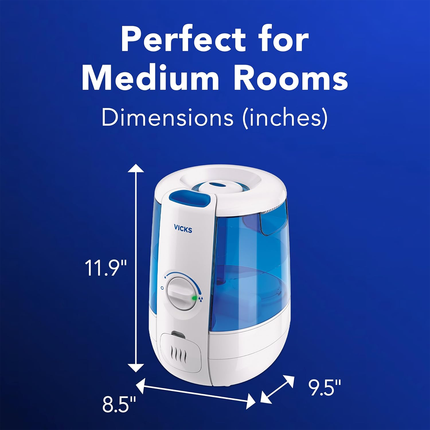 Vicks - Humidificateur à vapeur froide CoolRelief | 4,5 L