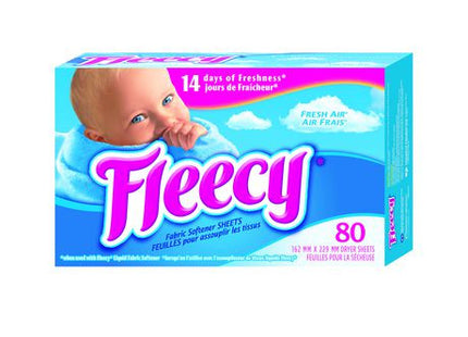 Fleecy Fabric Softener Dryer Sheets - Fresh Air | 80 Sheets