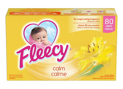 Fleecy - Fabric Softener Dryer Sheets - Aroma Therapy Calm | 80 Sheets
