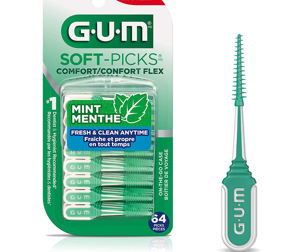 GUM - Soft-Picks Comfort Flex Toothpicks - Mint | 64 Individual Picks ...