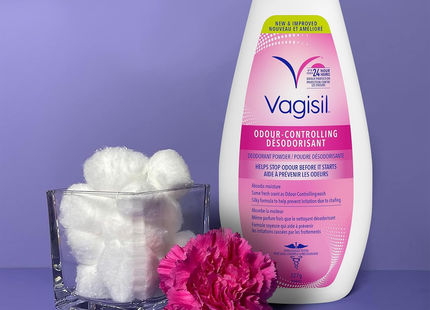 Poudre déodorante Vagisil pour usage quotidien intime | 227 g