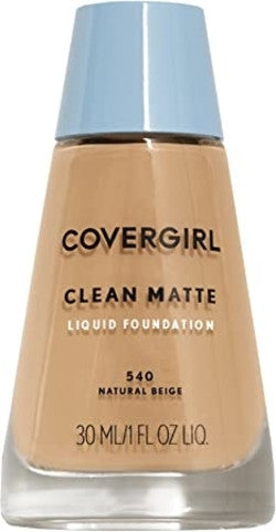 COVERGIRL - Clean Matte - Fond de Teint Liquide pour Contrôle du Sébum - Beige Naturel 540 | 30 ml