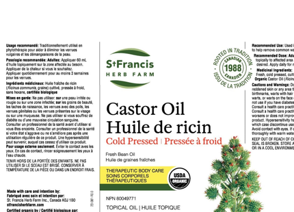 St. Francis - Castor Oil, Therapeutic Body Care | 500 mL