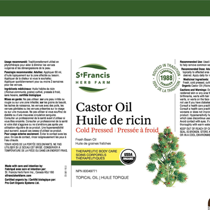 St. Francis - Castor Oil, Therapeutic Body Care | 500 mL