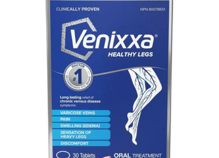 Venixxa Healthy Legs Traitement oral – Soulagement de la maladie veineuse chronique | 30 comprimés